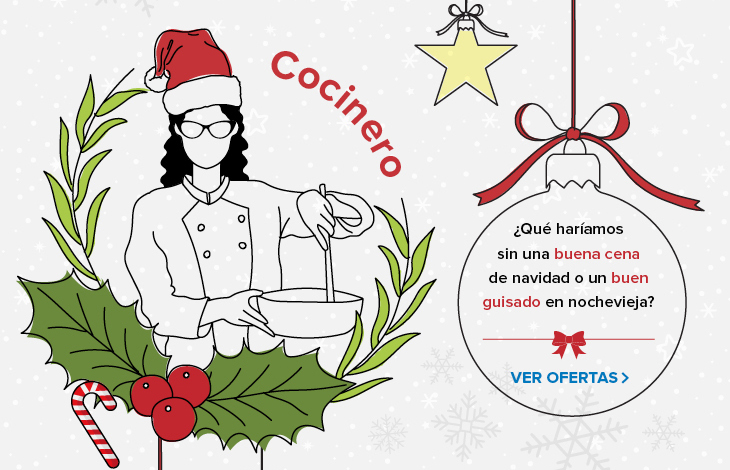 trabaja de cocinero en navidad