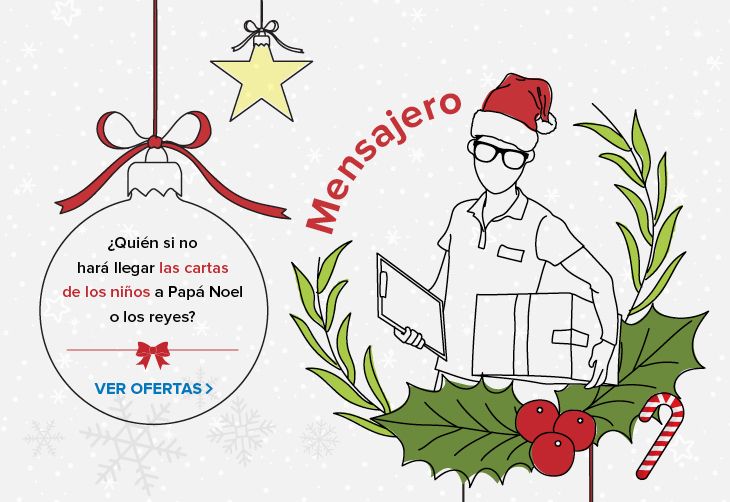 trabaja de mensajero en navidad