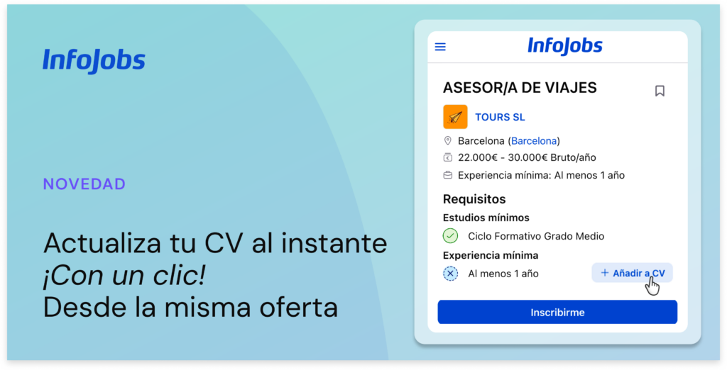 Actualiza CV en InfoJobs